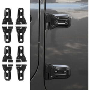 8pc Black Door Hinge Protector Cover Trim Set For Jeep Wrangler JL JT 2018+ NEW